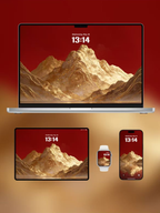 Golden Water Fortune / HD Wallpapers 5-Pack