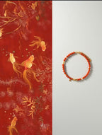 Natural Nanhong Agate Beaded Bracelet