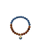 Natural Kukui & Kyanite Beaded Bracelet | 6mm Beads | Handmade Jewelry