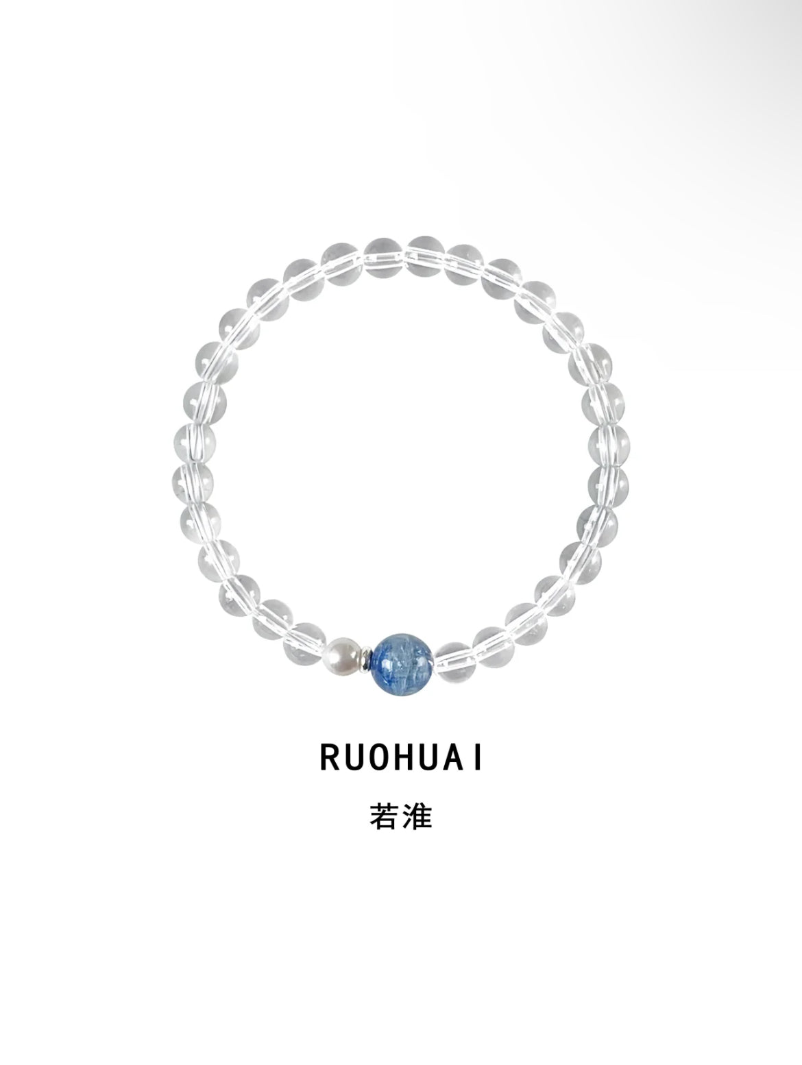 Natural Clear Quartz, Kyanite & Pearl Bracelet | S925 Sterling Silver Handmade Jewelry