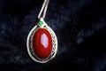 New Nanhong Agate Pendant with 18K Gold Setting – Vibrant Color, Exquisite Texture, Rare Gem