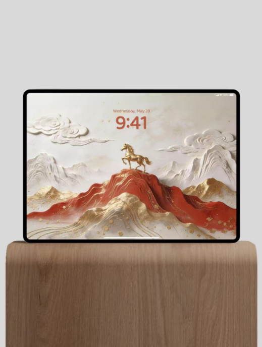 Golden Horse Treading the Peak / HD Wallpaper 5-Pack
