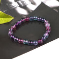 Purple Fluorite Pocket Bracelet – Spiritual Clarity, Focus & Protection (Metal Element)