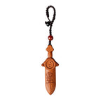 Taoist Protection Sword | Seven-Star Tai Chi Pendant | Lightning-Struck Jujube Wood