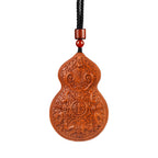 Taoist Gourd Pendant | Putuo Mountain Lightning-Struck Jujube Wood Amulet | Blessing Car Charm