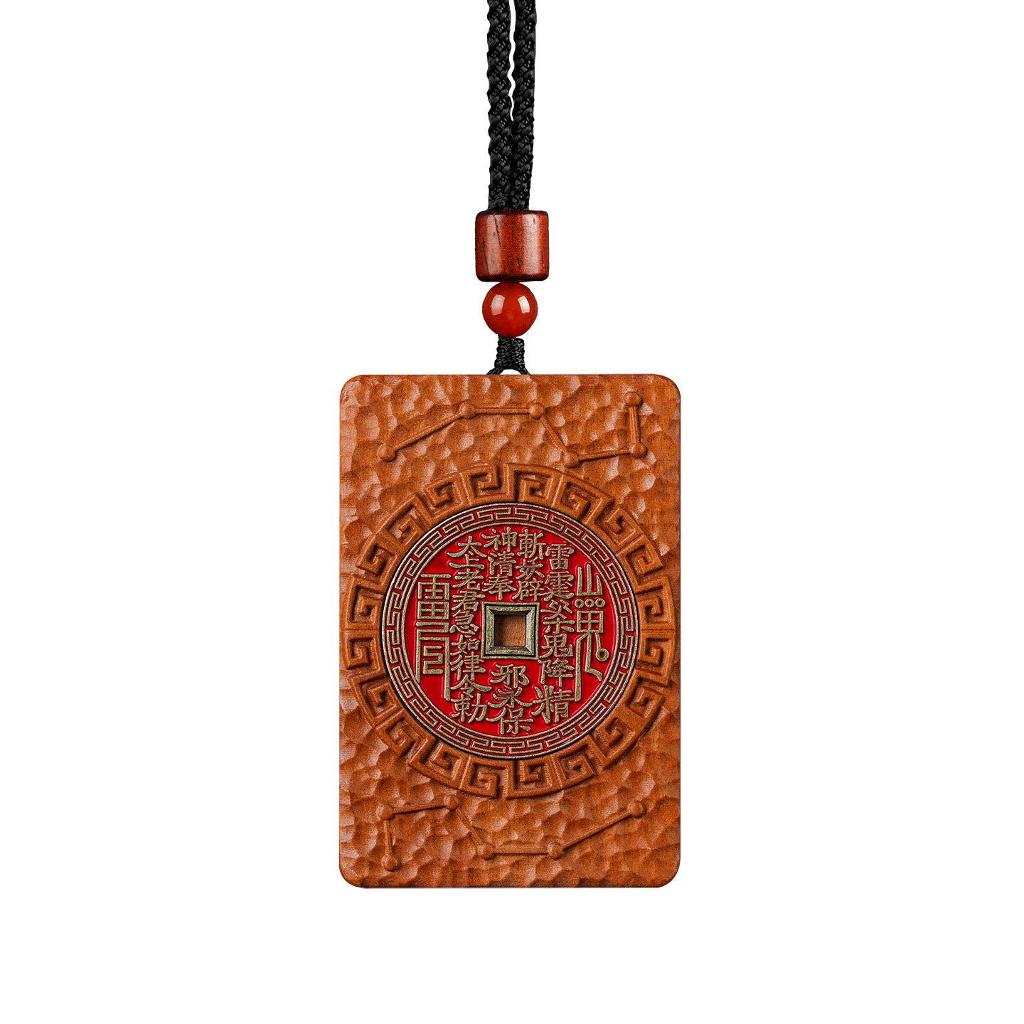 Longhu Mountain Lightning Wood Spirit Coin | Taoist Protection Pendant