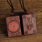 Longhu Mountain Lightning Wood Spirit Coin | Taoist Protection Pendant